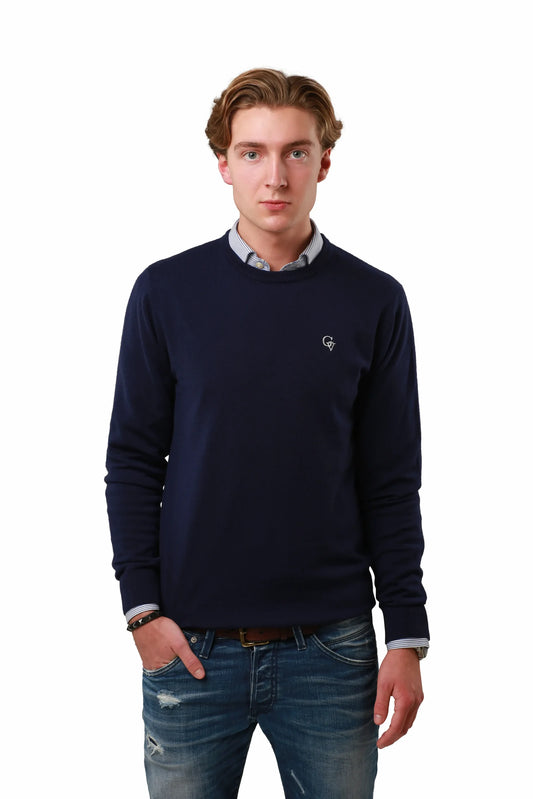 GUAVII Merinowool Sweater navy blue