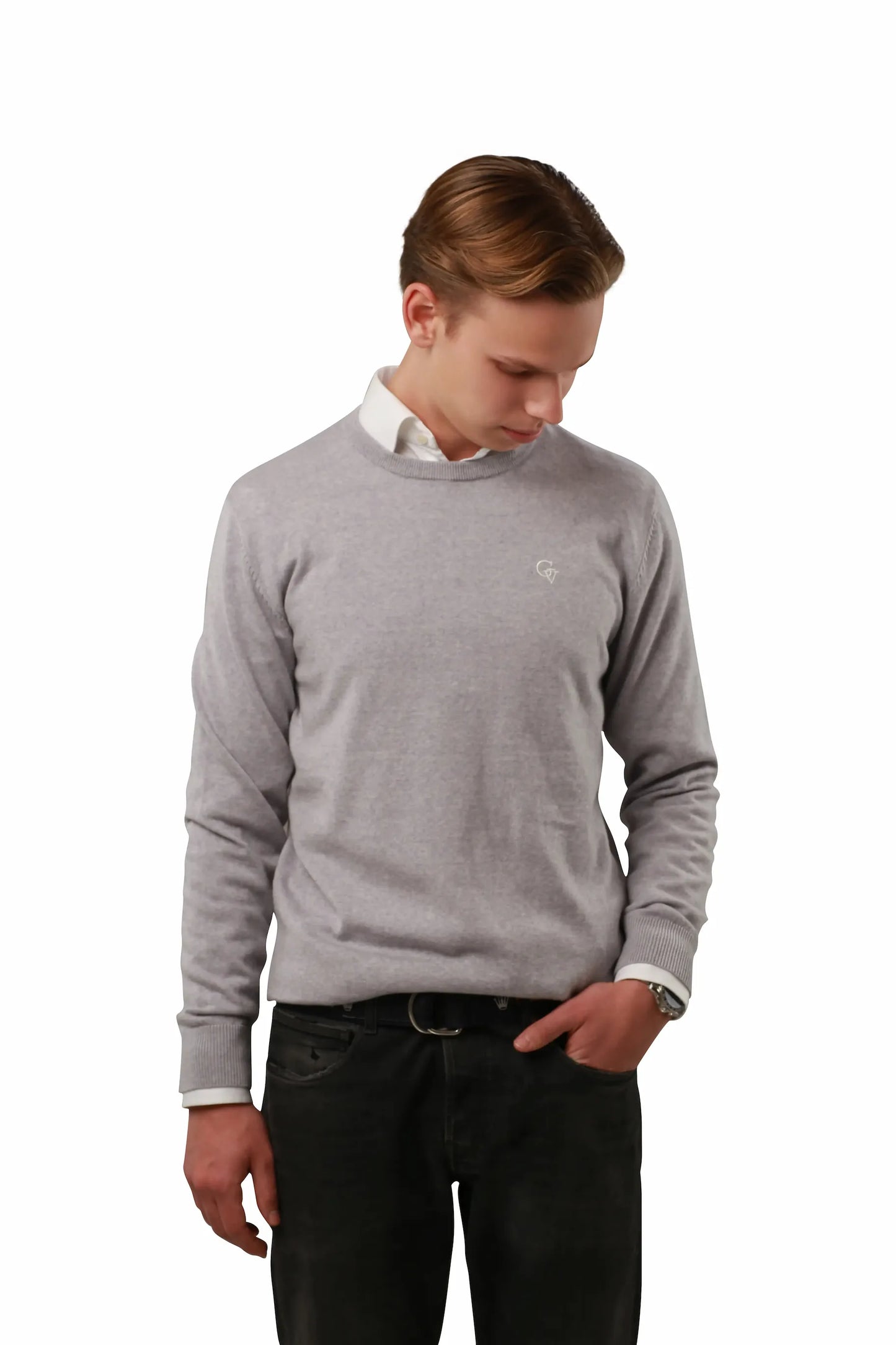 GUAVII Merinowool Sweater Light grey