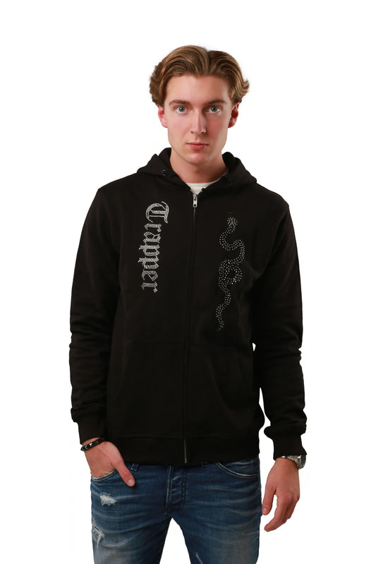 Trapper Snake Zip Up Hoodie Black